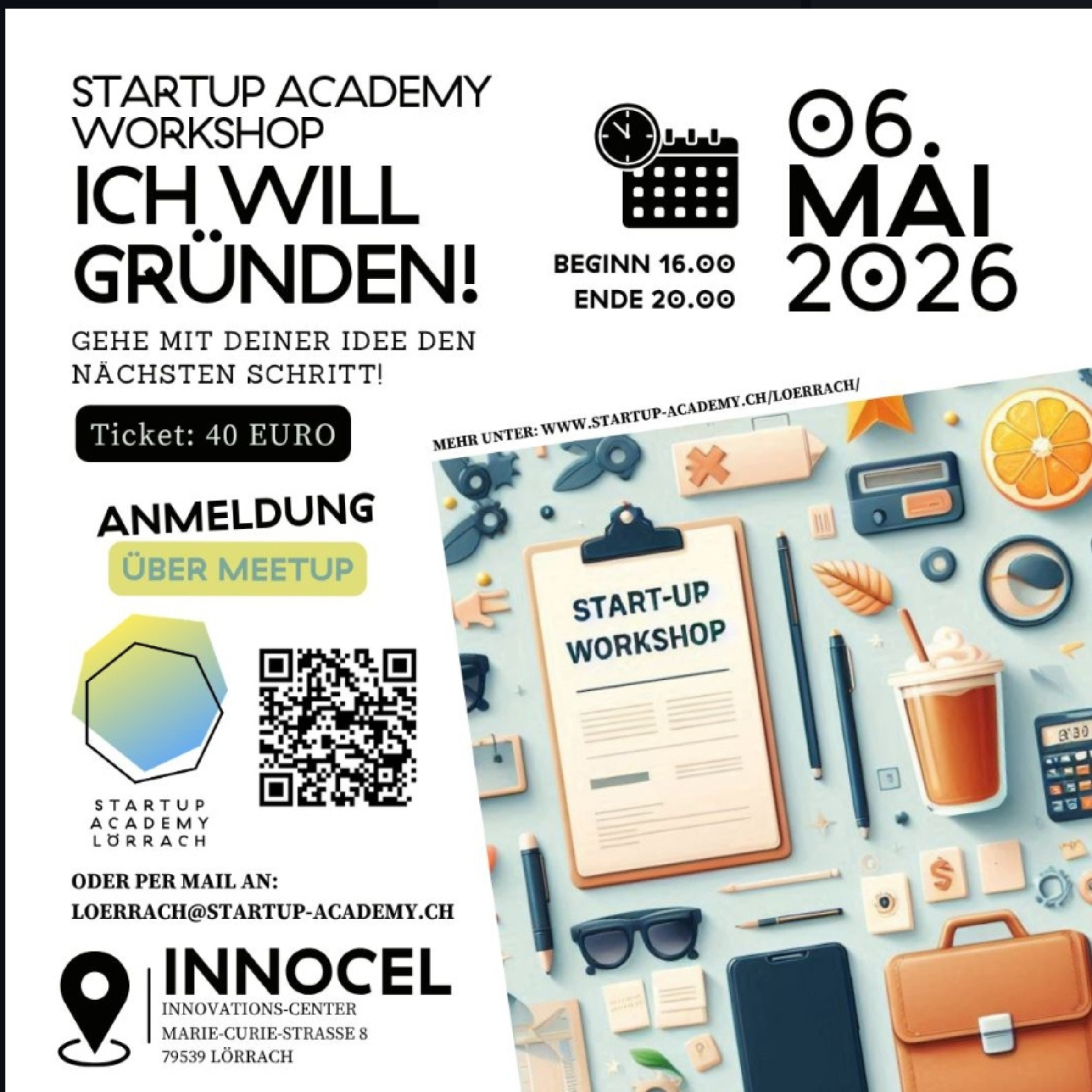 Startup Academy Lörrach: Workshop: Ich will gründen!