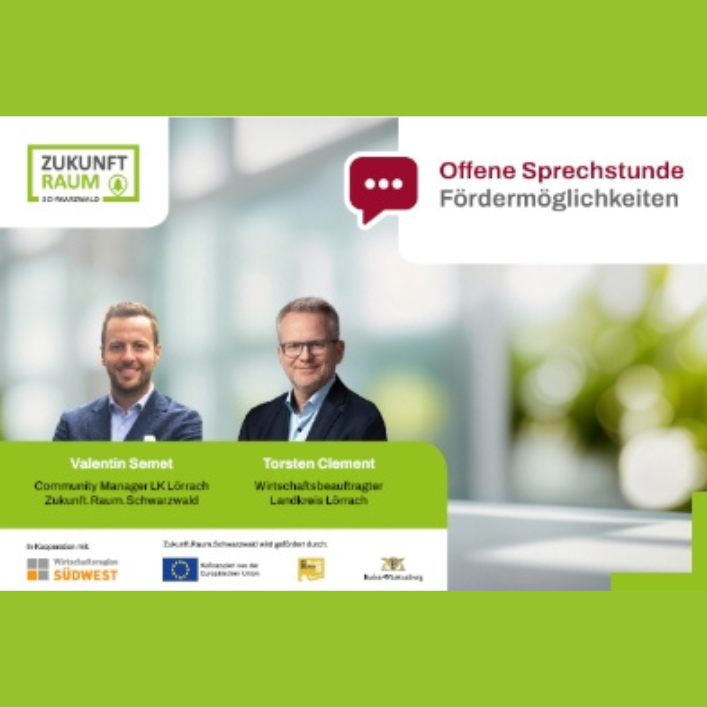 Zukunft.Raum.Schwarzwald: Offene Sprechstunde Fördermöglichkeiten