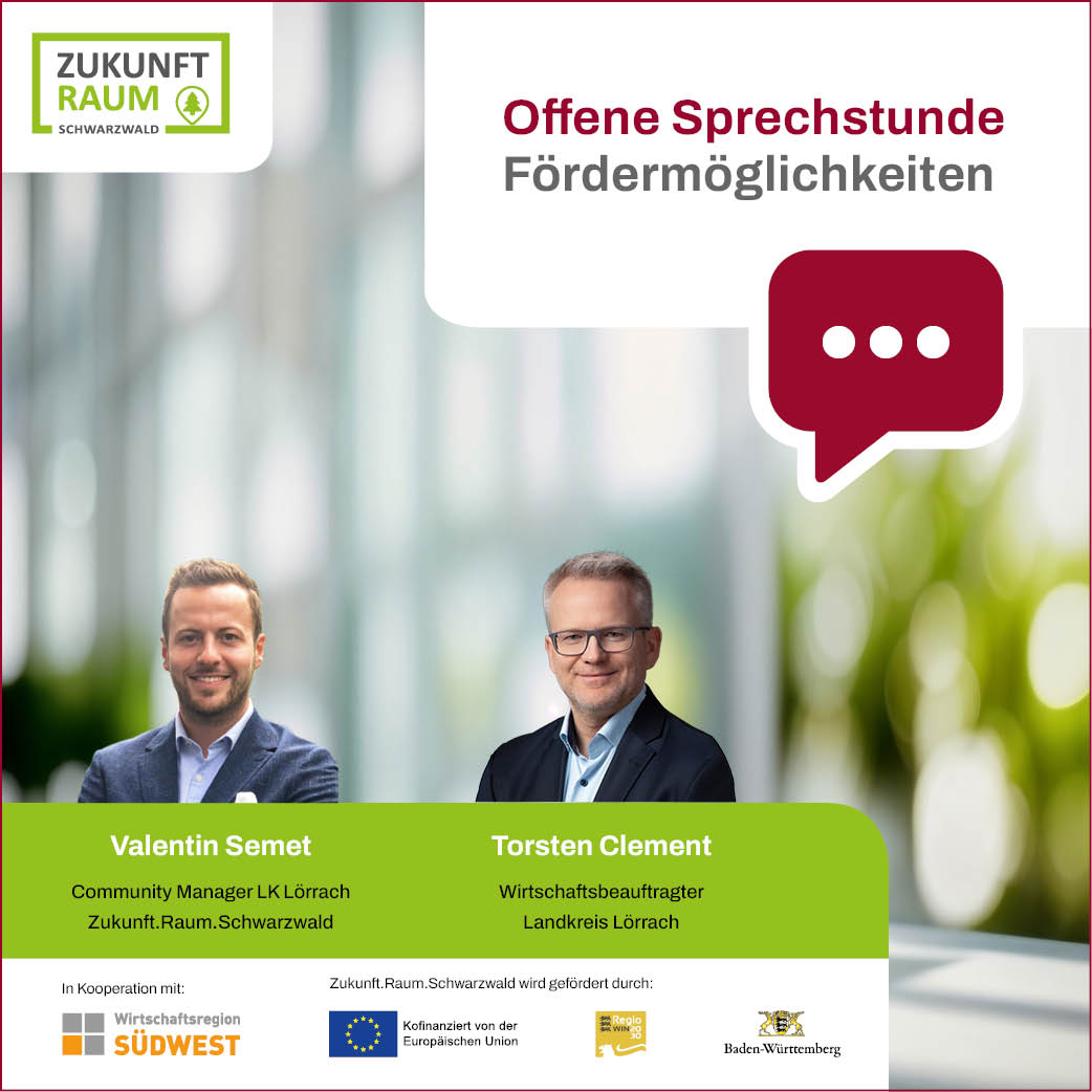 Zukunft.Raum.Schwarzwald: Offene Sprechstunde Fördermöglichkeiten